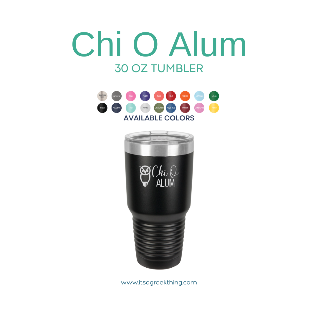 Chi Omega Alum 30 Oz Tumbler