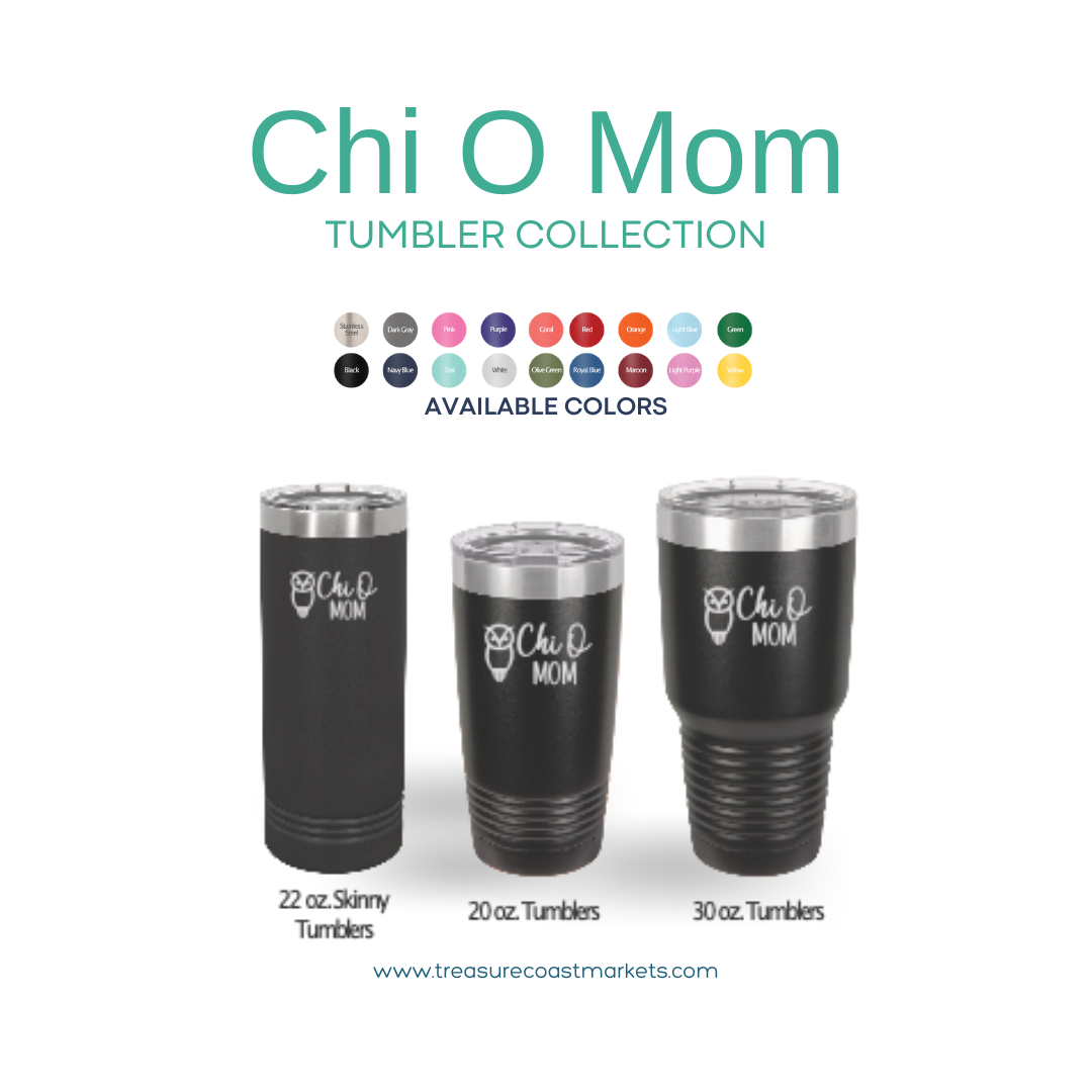 Chi Omega Mom Tumbler